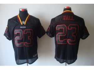 Nike NFL Washington Redskins #23 DeAngelo Hall Lights Out Black Jerseys(Elite)