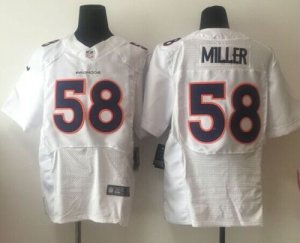 Nike Denver Broncos #58 Von Miller White Men Stitched NFL Elite Event Jersey