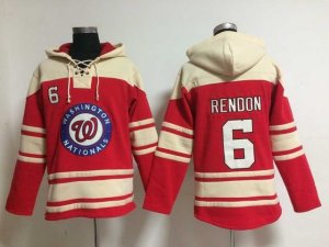 MLB washington nationals #6 rendon red[pullover hooded sweatshirt]