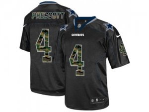 Nike Dallas Cowboys #4 Dak Prescott Black Mens Stitched NFL Elite Camo Fashion Jersey