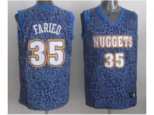 nba denver nuggets #35 faried blue leopard print[2014 new]