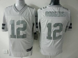 Nike NFL Green Bay Packers #12 Aaron Rodgers white Platinum(Game)