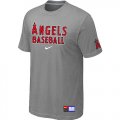 Los Angels of Anaheim L.Grey Nike Short Sleeve Practice T-Shirt