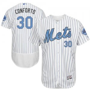 New York Mets #30 Michael Conforto White(Blue Strip) Flexbase Authentic Collection 2016 Fathers Day Stitched Baseball Jersey