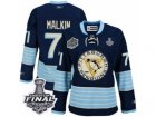 Womens Reebok Pittsburgh Penguins #71 Evgeni Malkin Premier Navy Blue Third Vintage 2017 Stanley Cup Final NHL Jersey