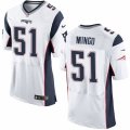 Mens Nike New England Patriots #51 Barkevious Mingo Elite White NFL Jersey