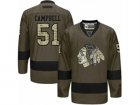 Mens Reebok Chicago Blackhawks #51 Brian Campbell Authentic Green Salute to Service NHL Jersey
