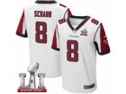 Mens Nike Atlanta Falcons #8 Matt Schaub Elite White Super Bowl LI 51 NFL Jersey