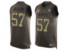 Mens Nike New Orleans Saints #57 Rickey Jackson Limited Green Salute to Service Tank Top NFL Jersey