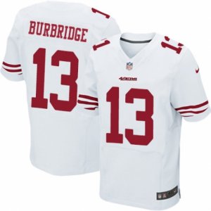 Mens Nike San Francisco 49ers #13 Aaron Burbridge Elite White NFL Jersey