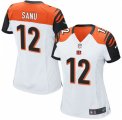 Womens Nike Cincinnati Bengals #12 Mohamed Sanu Game White NFL Jersey