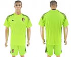 Belgium Fluorescent Green Goalkeeper 2018 FIFA World Cup Soccer Jersey