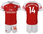 2018-19 Arsenal 14 AUBAMEYANG Home Soccer Jersey