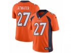 Mens Nike Denver Broncos #27 Steve Atwater Vapor Untouchable Limited Orange Team Color NFL Jersey