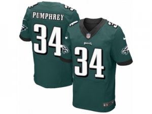 Mens Nike Philadelphia Eagles #34 Donnel Pumphrey Elite Midnight Green Team Color NFL Jersey