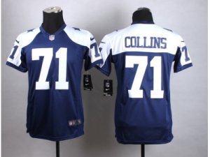 Women Nike Dallas Cowboys #71 Collins Navy Blue Thanksgiving jerseys