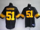 nfl pittsburgh steelers #51 forrior black(yellow number)