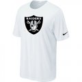 Oakland Raiders Sideline Legend Authentic Logo T-Shirt White