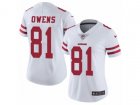 Women Nike San Francisco 49ers #81 Terrell Owens Vapor Untouchable Limited White NFL Jersey