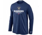 NIKE Oakland Raiders Critical Victory Long Sleeve T-Shirt D.Blue
