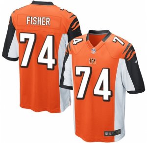 Men\'s Nike Cincinnati Bengals #74 Jake Fisher Game Orange Alternate NFL Jersey