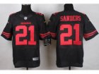 Nike San Francisco 49ers #21 Deion Sanders Black Alternate Men Stitched jerseys(Elite)