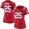 Women's Nike New England Patriots #25 Eric Rowe Limited Red Alternate NFL Jersey