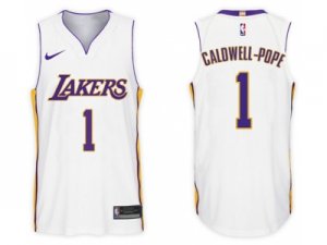 Nike NBA Los Angeles Lakers #1 Kentavious Caldwell Pope Jersey 2017-18 New Season White Jersey