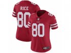 Women Nike San Francisco 49ers #80 Jerry Rice Vapor Untouchable Limited Red Team Color NFL Jersey