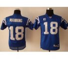 indianapolis colts #18 manning c patch youth blue