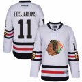 Youth Reebok Chicago Blackhawks #11 Andrew Desjardins Authentic White 2017 Winter Classic NHL Jersey