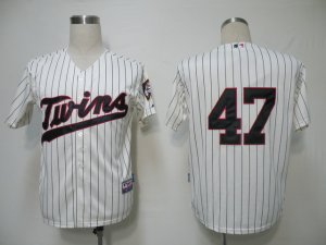 MLB Minnesota Twins #47 Liriano Cream[Cool Base]