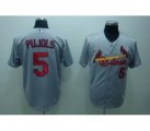 mlb st.louis cardinals #5 pujols 2009 all star game patch grey