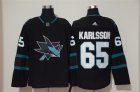 Sharks #65 Erik Karlsson Black Adidas Jersey