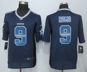 2015 New Nike Dallas Cowboys #9 Romo Navy Blue Strobe Jerseys(Limited)