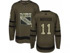 Adidas New York Rangers #11 Mark Messier Green Salute to Service Stitched NHL Jersey