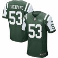 Mens Nike New York Jets #53 Mike Catapano Elite Green Team Color NFL Jersey