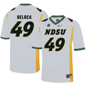 North Dakota State Bison 49 Nick Deluca White College Football Jersey