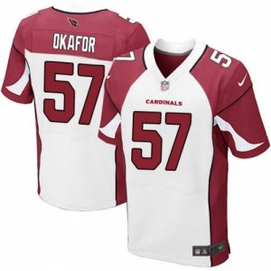 Mens Nike Arizona Cardinals #57 Alex Okafor Elite White NFL Jersey