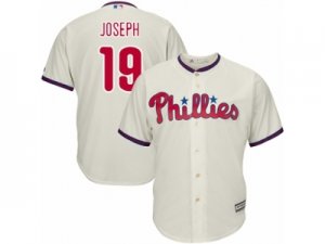 Youth Majestic Philadelphia Phillies #19 Tommy Joseph Authentic Cream Alternate Cool Base MLB Jersey