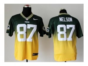 Nike jerseys green bay packers #87 jordy nelson green-yellow[Elite II drift fashion]