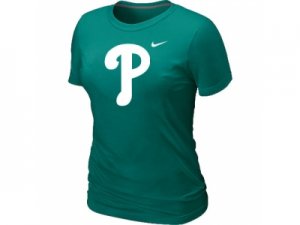 women MLB Philadelphia Phillies Heathered L.Green Nike Blended T-Shirt