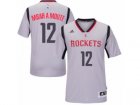 Men Adidas Houston Rockets #12 Luc Mbah a Moute Authentic Grey Alternate NBA Jersey