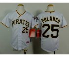 youth mlb jerseys pittsburgh pirates #25 polanco white