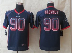 Youth 2014 New Nike Houston Texans #90 Clowney Blue Jerseys(Drift Fashion)