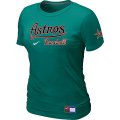 Women MLB Houston Astros L.Green Nike Short Sleeve Practice T-Shirt