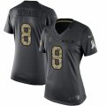 Women's Nike Atlanta Falcons #8 Matt Schaub Limited Black 2016 Salute to Service NFL Jersey