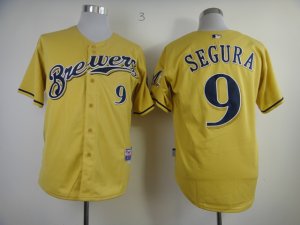 mlb jerseys milwaukee brewers #9 segura yellow