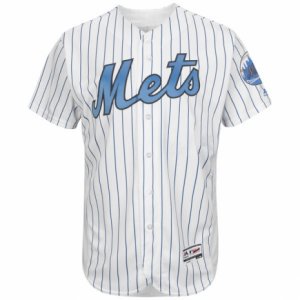 Men\'s New York Mets Majestic Blank White Fashion 2016 Father\'s Day Flex Base Team Jersey