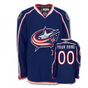 Customized Columbus Blue Jackets Jersey Blue Home Man Hockey